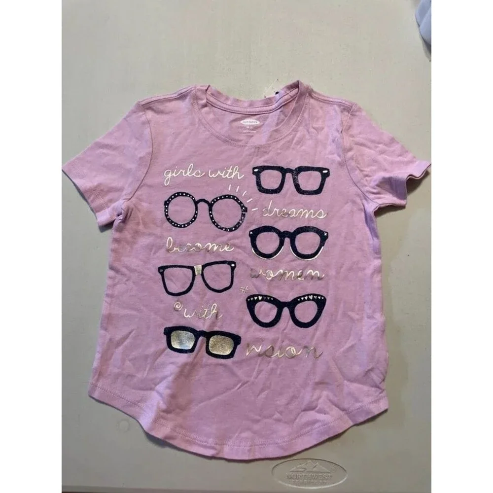Old Navy Girls Xs 5 Girls With Dreams become Women w/Vision short sleeve tshirt